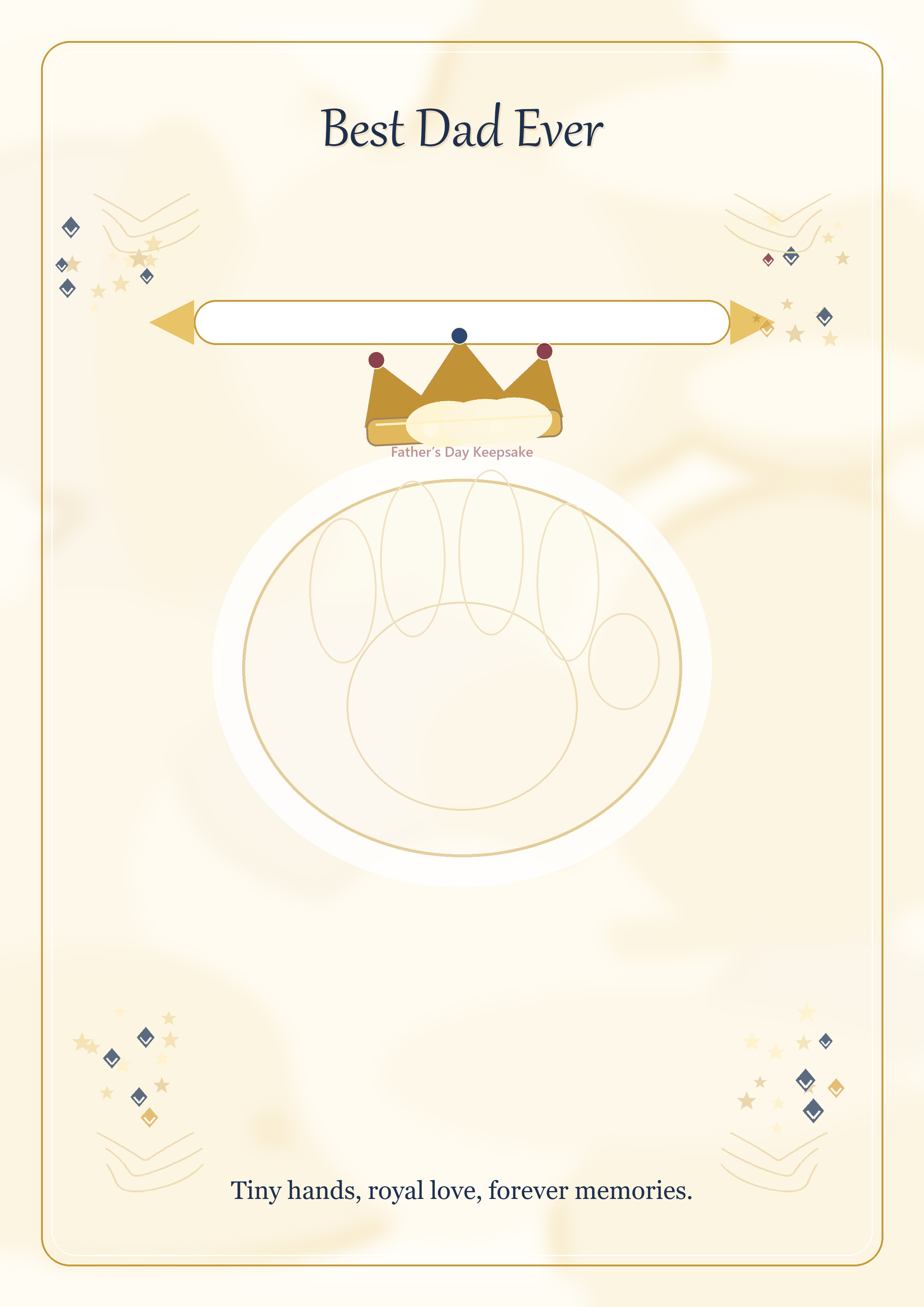 Royal Dad Handprint Keepsake Pack Worksheet worksheet preview